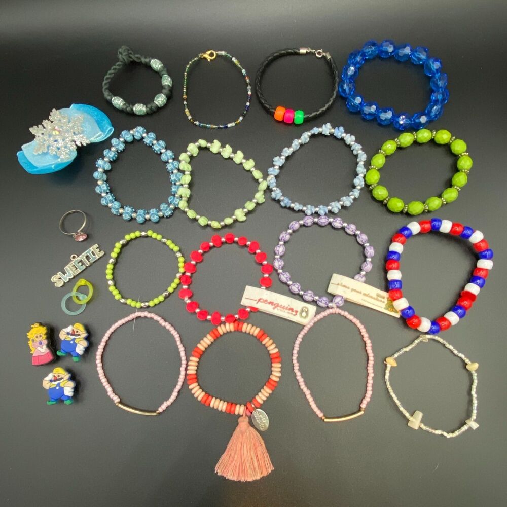 Bracelet Lot of Children & Adolescent Jewelry 23 Total